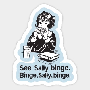 SEE SALLY BINGE Sticker